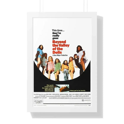BEYOND THE VALLEY OF THE DOLLS 1970 - Framed Movie Poster 16″ x 24″ White - The Sticker Space