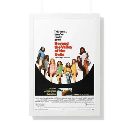 BEYOND THE VALLEY OF THE DOLLS 1970 - Framed Movie Poster 20" x 30" White - The Sticker Space