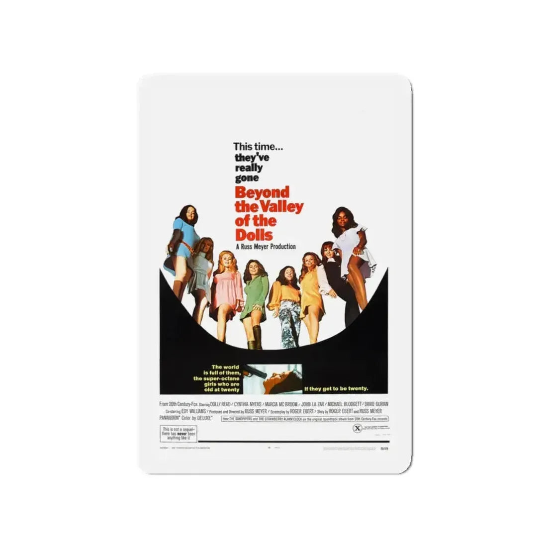 BEYOND THE VALLEY OF THE DOLLS 1970 Movie Poster - Refrigerator Magnet 3 Inch - The Sticker Space