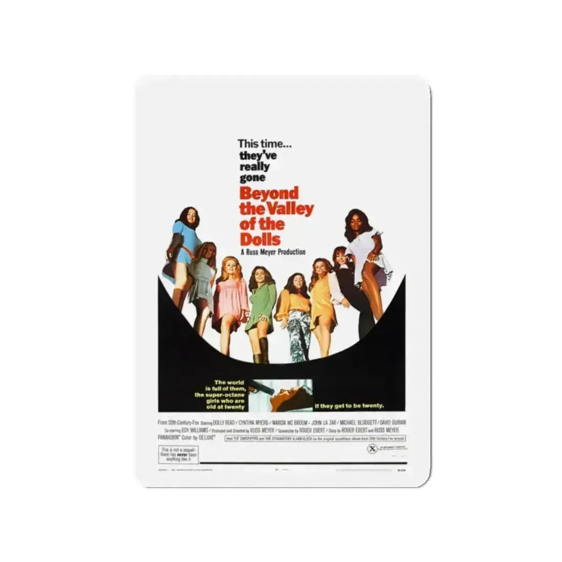 BEYOND THE VALLEY OF THE DOLLS 1970 Movie Poster - Refrigerator Magnet - The Sticker Space