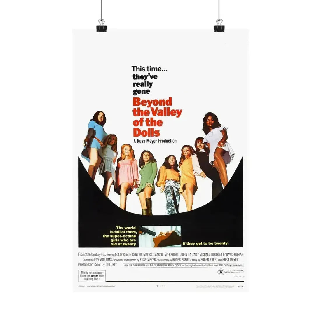 BEYOND THE VALLEY OF THE DOLLS 1970 - Paper Movie Poster 12″ x 18″ Matte - The Sticker Space