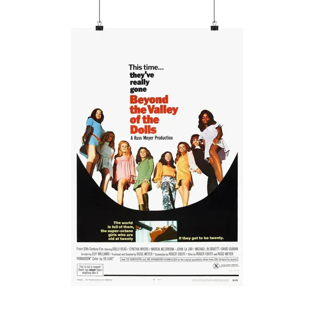 BEYOND THE VALLEY OF THE DOLLS 1970 - Paper Movie Poster 16″ x 24″ Matte - The Sticker Space