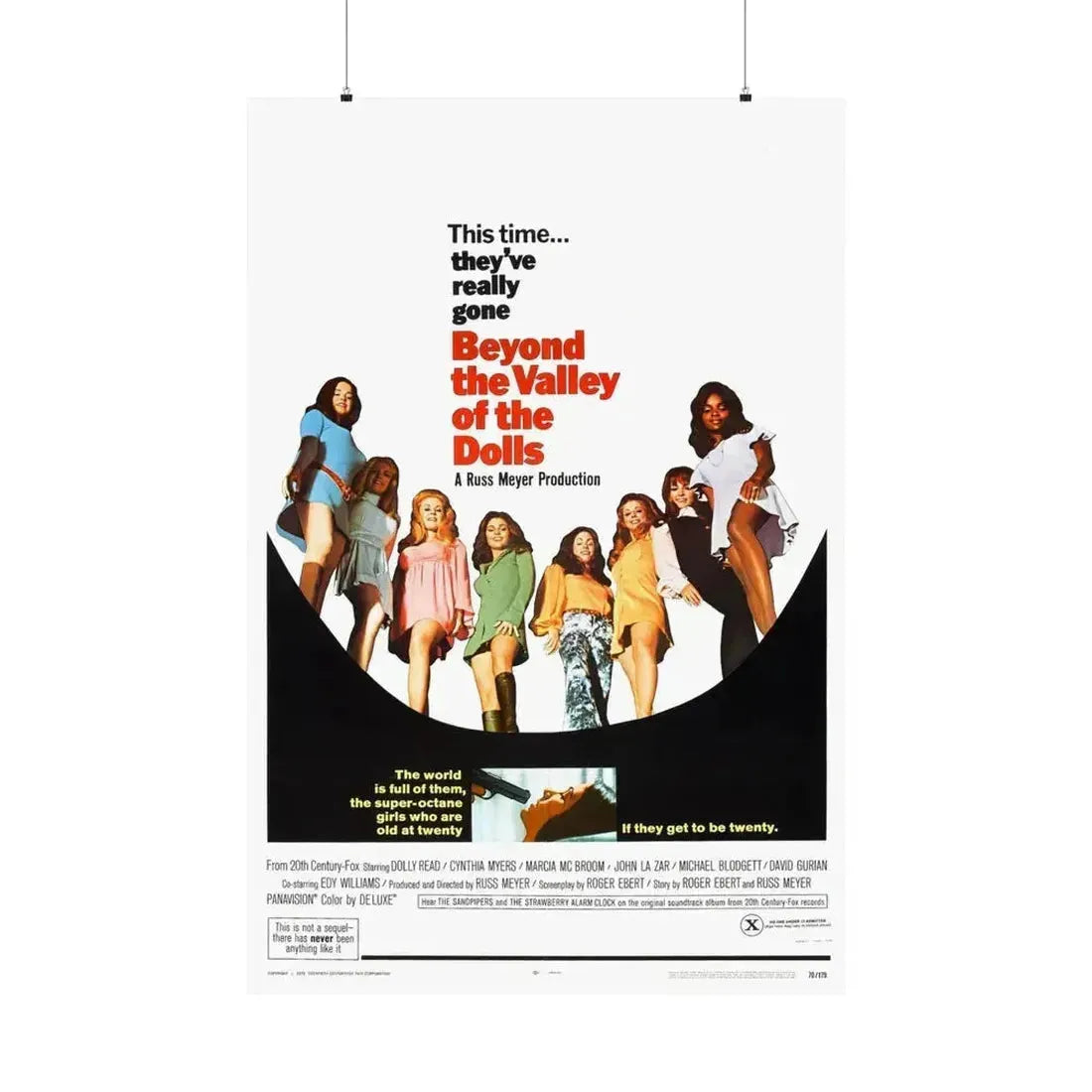 BEYOND THE VALLEY OF THE DOLLS 1970 - Paper Movie Poster 36" x 54" Matte - The Sticker Space