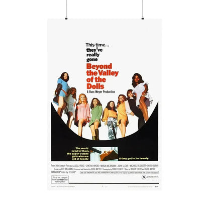 BEYOND THE VALLEY OF THE DOLLS 1970 - Paper Movie Poster 36" x 54" Matte - The Sticker Space