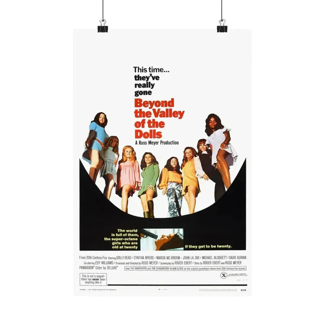 BEYOND THE VALLEY OF THE DOLLS 1970 - Paper Movie Poster - The Sticker Space