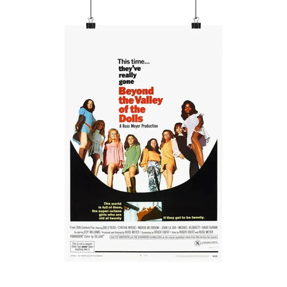 BEYOND THE VALLEY OF THE DOLLS 1970 - Paper Movie Poster - The Sticker Space