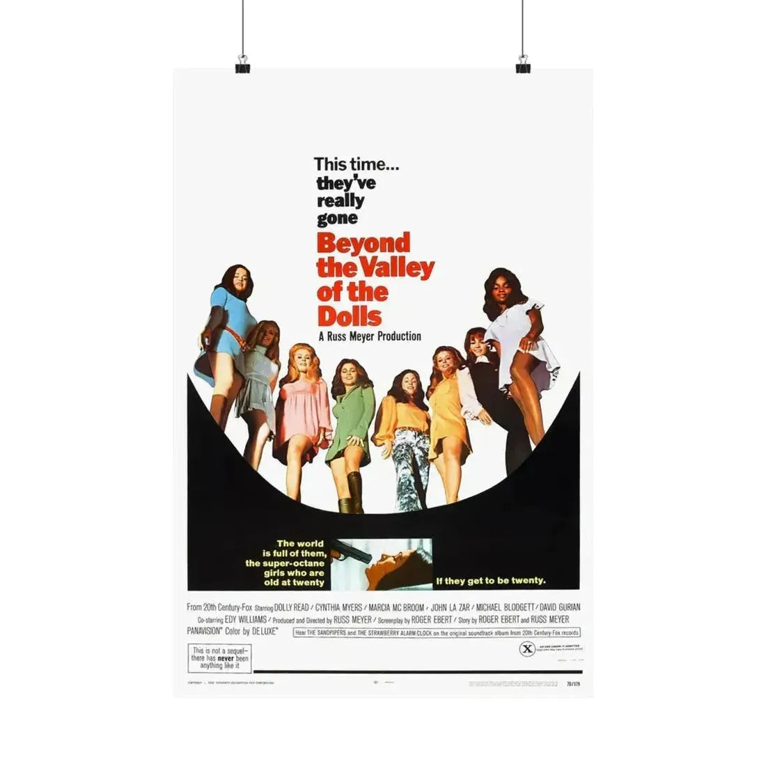BEYOND THE VALLEY OF THE DOLLS 1970 - Paper Movie Poster - The Sticker Space