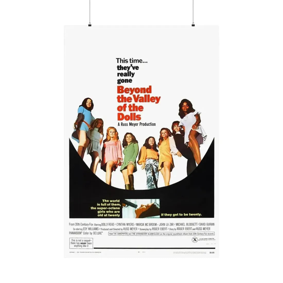 BEYOND THE VALLEY OF THE DOLLS 1970 - Paper Movie Poster - The Sticker Space