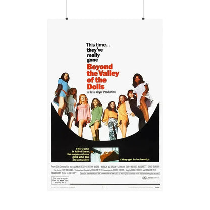 BEYOND THE VALLEY OF THE DOLLS 1970 - Paper Movie Poster - The Sticker Space