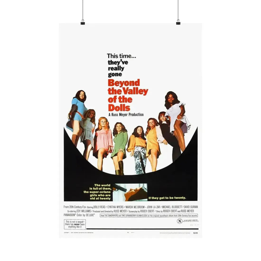 BEYOND THE VALLEY OF THE DOLLS 1970 - Paper Movie Poster - The Sticker Space