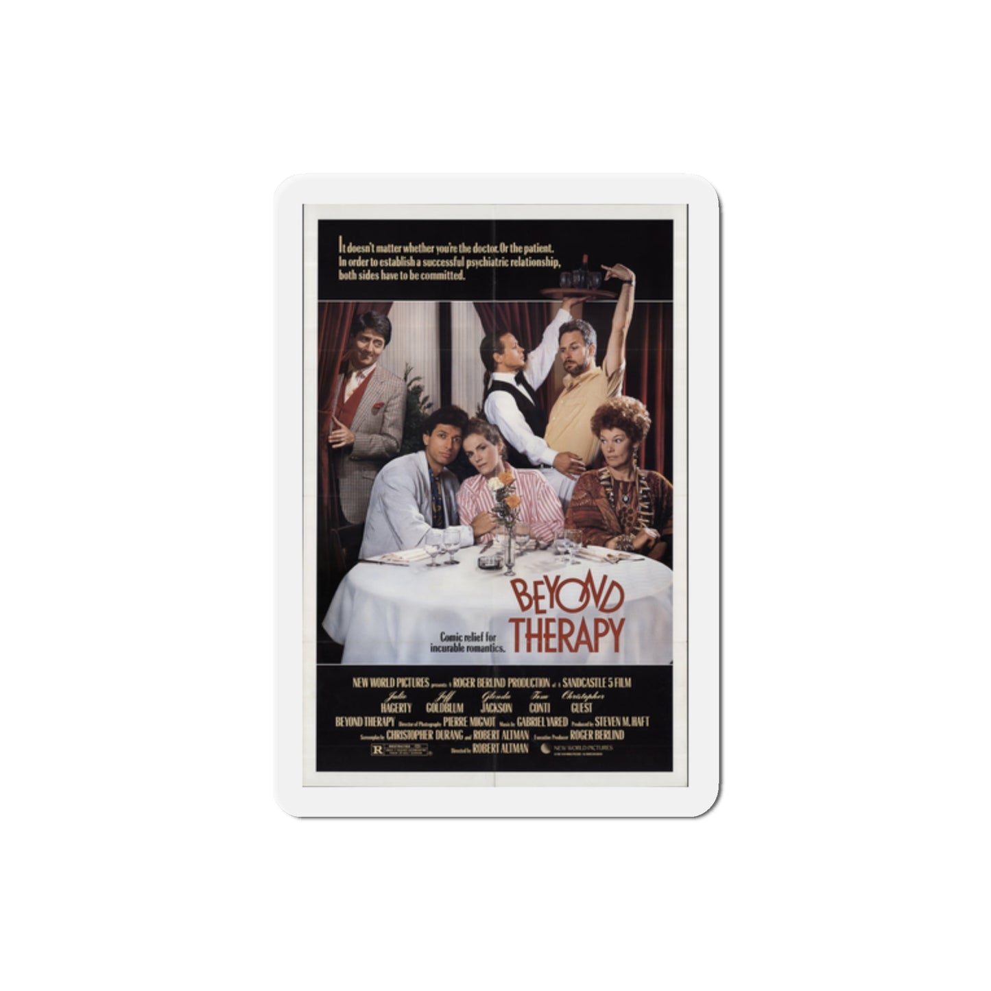 Beyond Therapy 1987 Movie Poster Die-Cut Magnet-2" x 2"-The Sticker Space