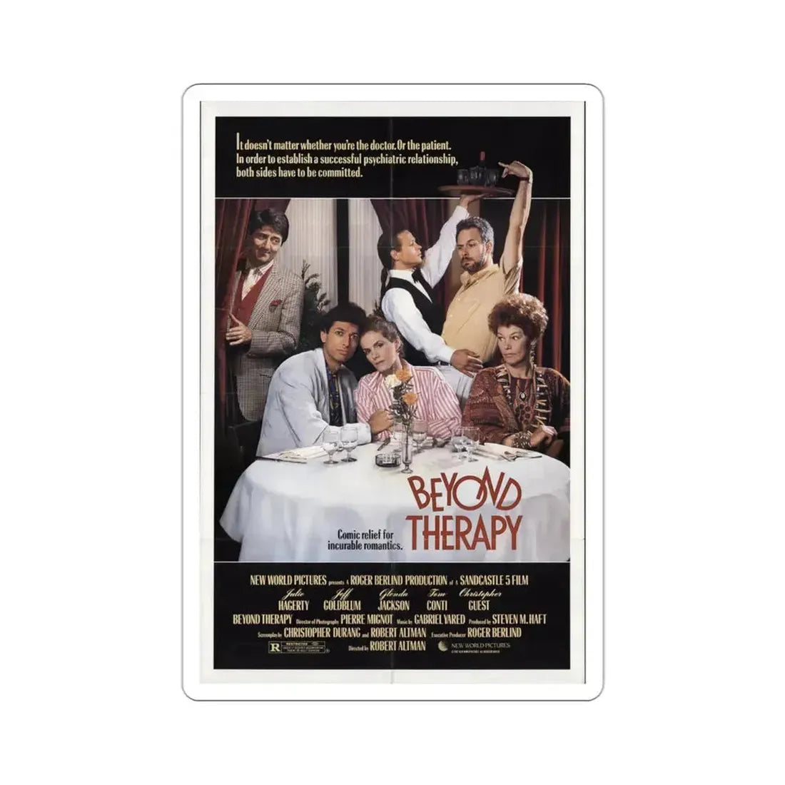 Beyond Therapy 1987 Movie Poster STICKER Vinyl Die-Cut Decal 3 Inch - The Sticker Space