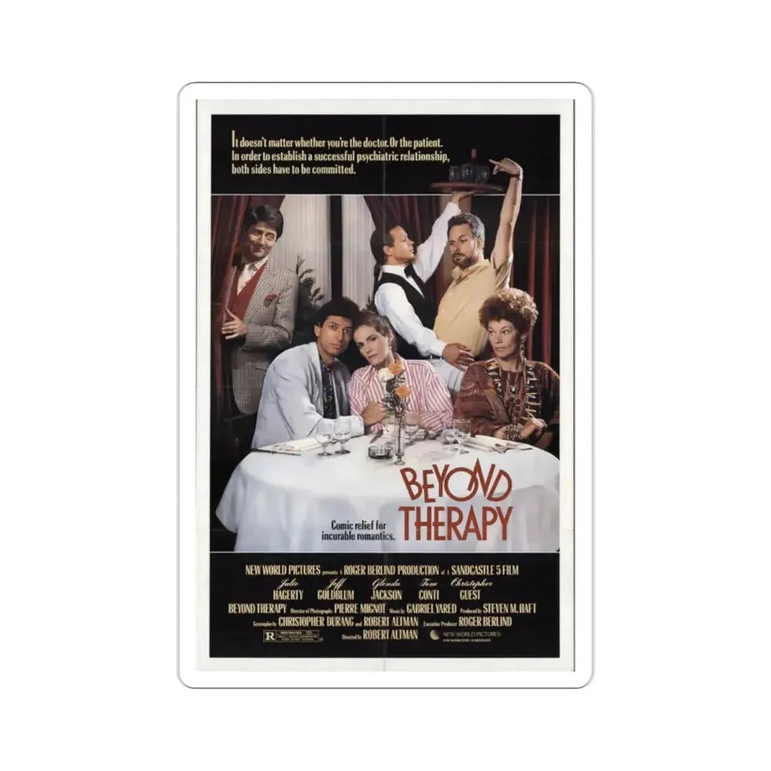 Beyond Therapy 1987 Movie Poster STICKER Vinyl Die-Cut Decal - The Sticker Space