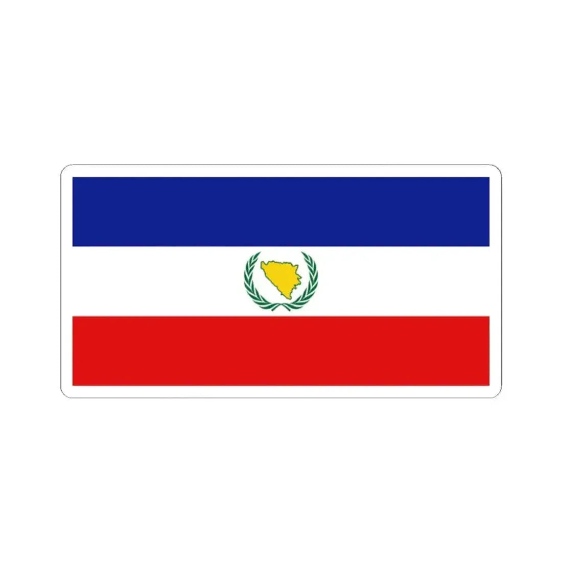 BH Fourth Alternative Flag of Second Proposal (Bosnia and Herzegovina) STICKER Vinyl Kiss-Cut Decal 2 Inch White - The Sticker Space