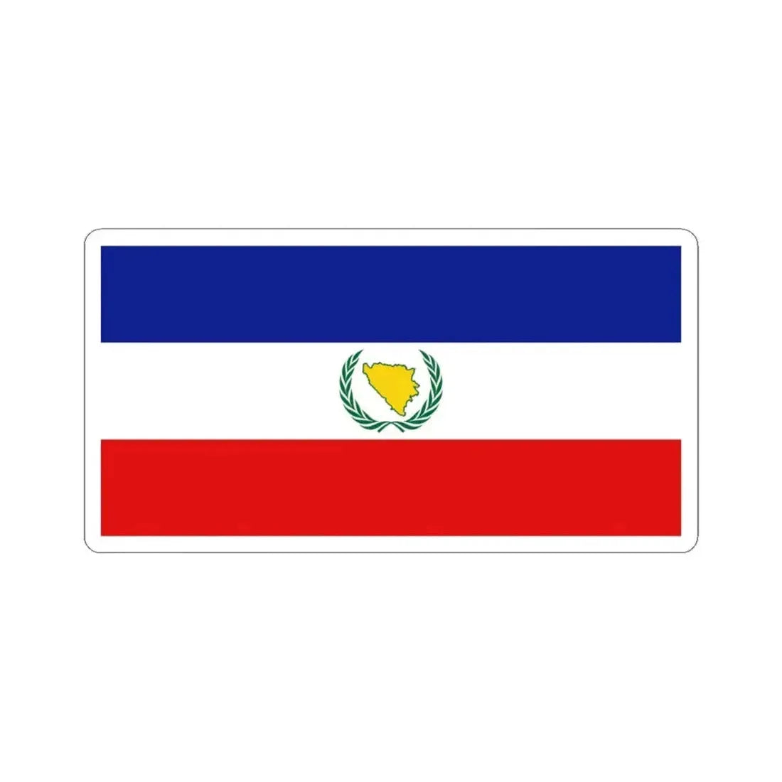 BH Fourth Alternative Flag of Second Proposal (Bosnia and Herzegovina) STICKER Vinyl Kiss-Cut Decal 3 Inch White - The Sticker Space