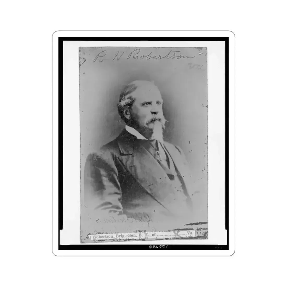B.H. Robertson, Va. (U.S. Civil War) STICKER Vinyl Kiss-Cut Decal 4 Inch White - The Sticker Space