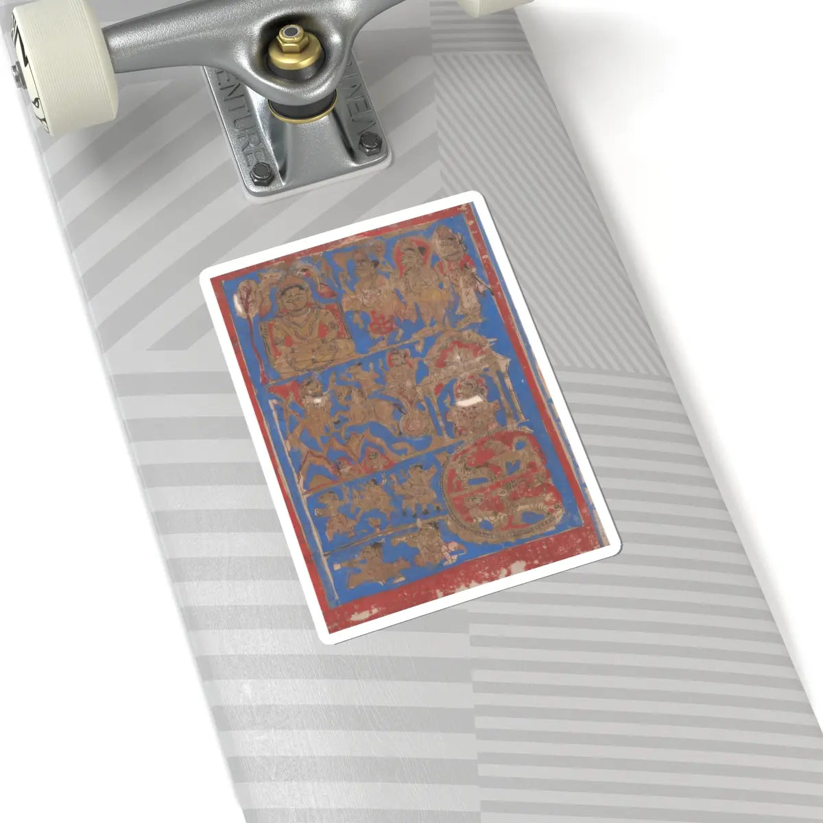 Bhadrabahu - Leaf from a Kalpa Sutra (Jain Book of Rituals) - 15th century v3 - STICKER Vinyl Kiss-Cut Decal