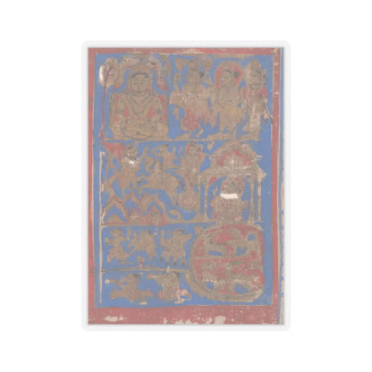 Bhadrabahu - Leaf from a Kalpa Sutra (Jain Book of Rituals) - 15th century v3 - STICKER Vinyl Kiss-Cut Decal