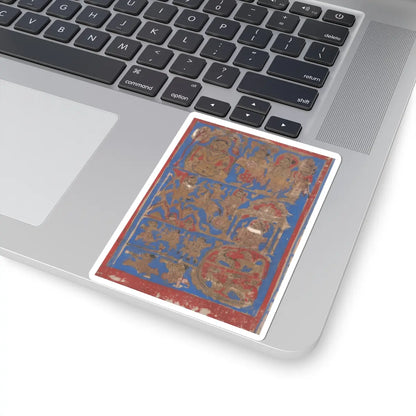 Bhadrabahu - Leaf from a Kalpa Sutra (Jain Book of Rituals) - 15th century v3 - STICKER Vinyl Kiss-Cut Decal