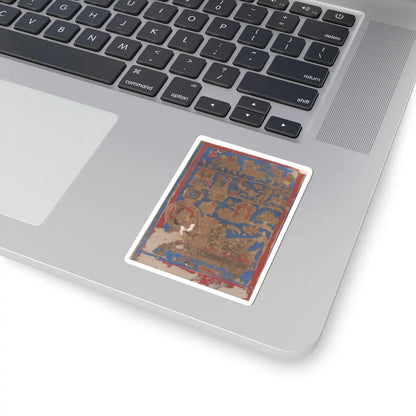 Bhadrabahu - Leaf from a Kalpa Sutra (Jain Book of Rituals) - 15th century v4 - STICKER Vinyl Kiss-Cut Decal