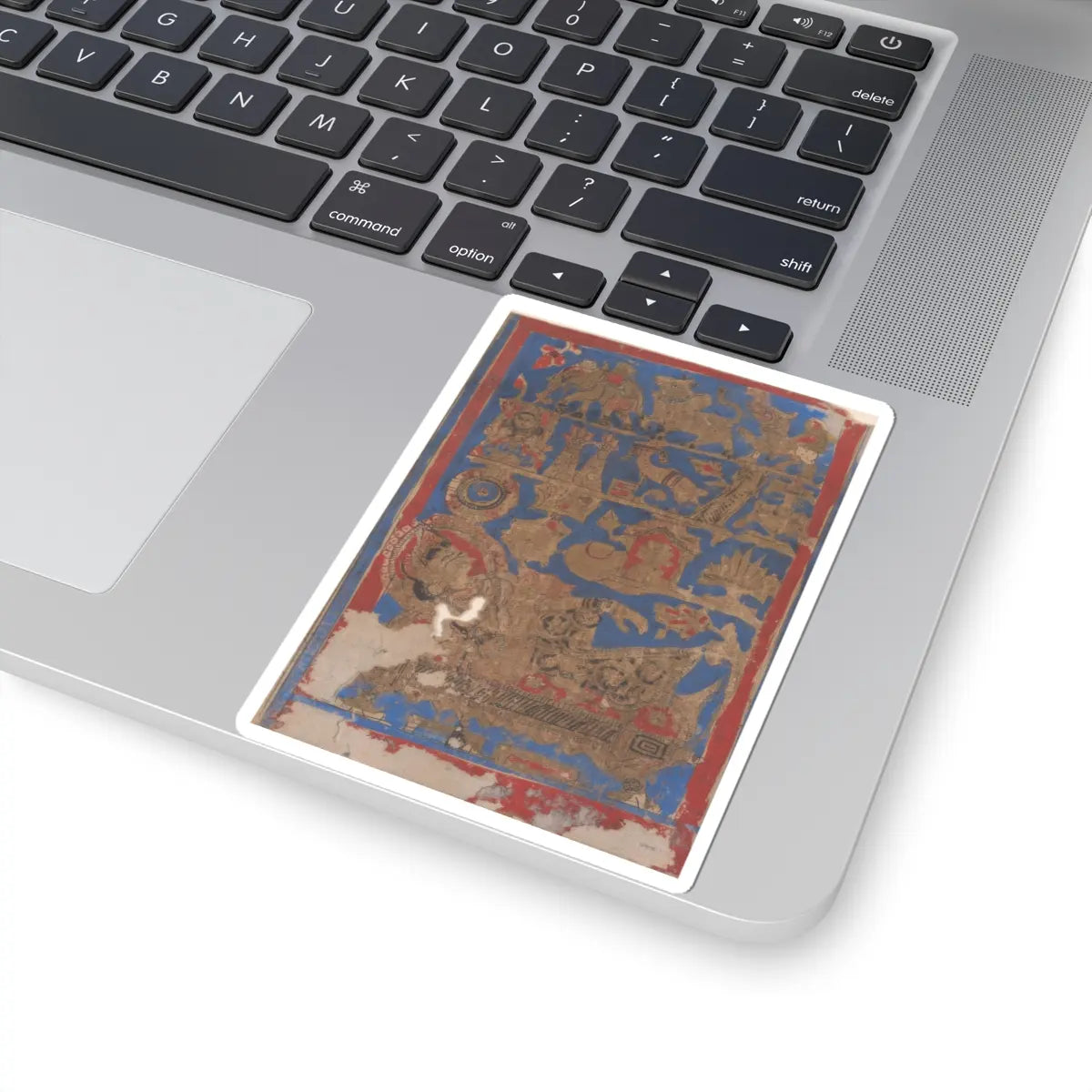 Bhadrabahu - Leaf from a Kalpa Sutra (Jain Book of Rituals) - 15th century v4 - STICKER Vinyl Kiss-Cut Decal