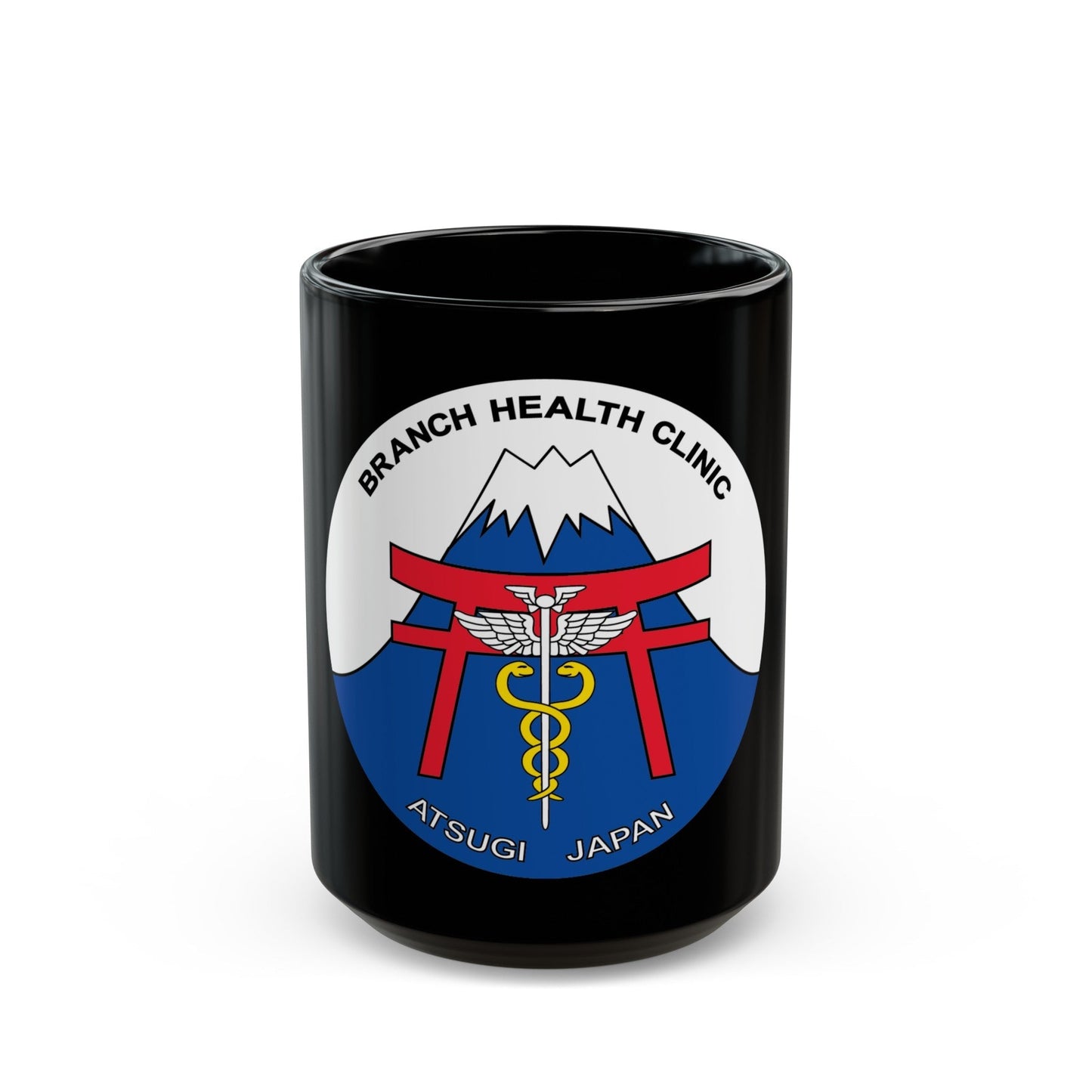 BHC Atsugi Japan (U.S. Navy) Black Coffee Mug-15oz-The Sticker Space