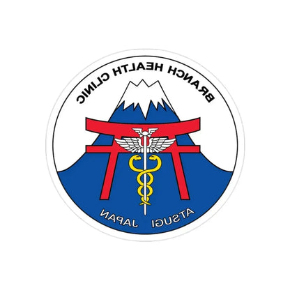 BHC Atsugi Japan (U.S. Navy) REVERSE PRINT Transparent Die-Cut STICKER 2 Inch Die-Cut Transparent - The Sticker Space