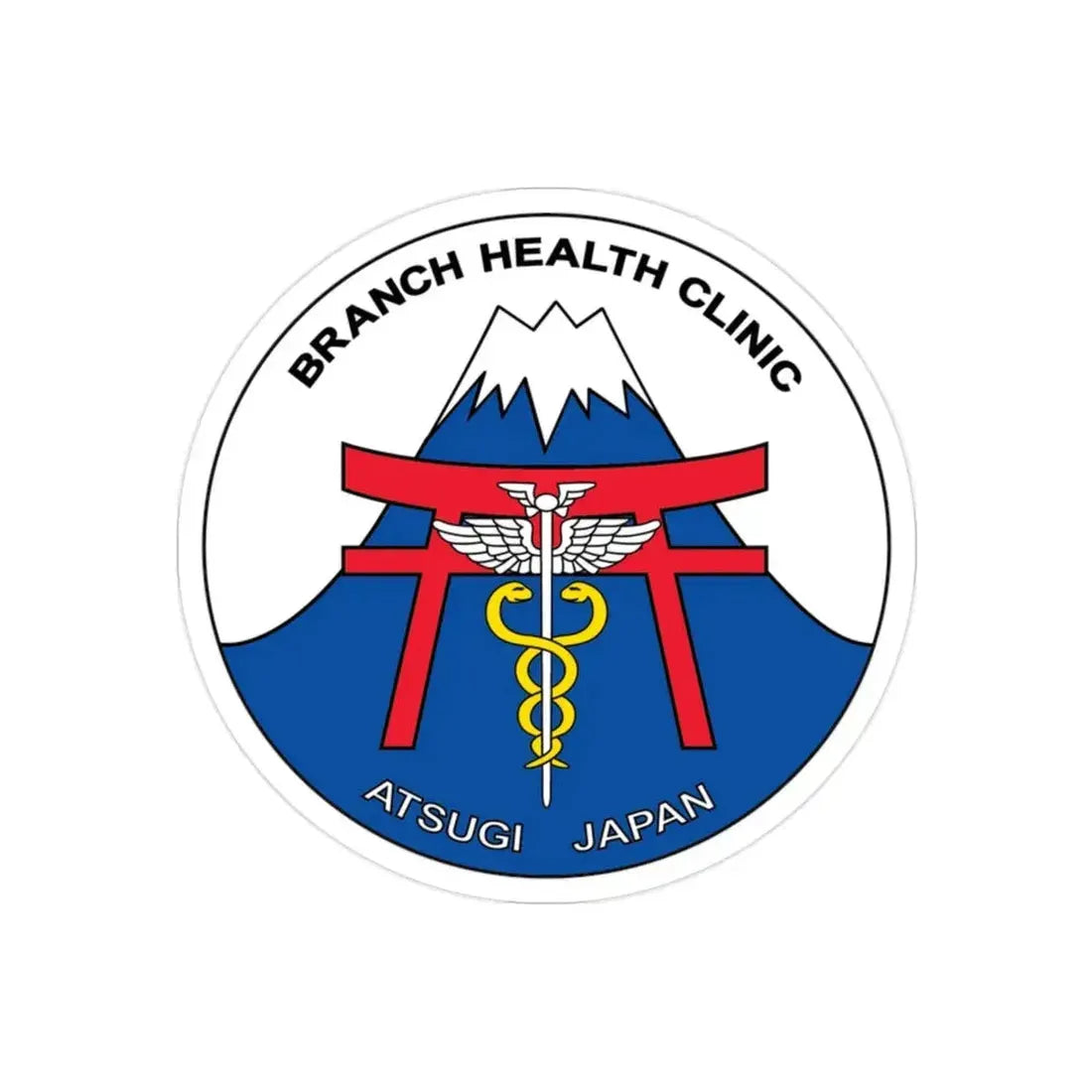 BHC Atsugi Japan (U.S. Navy) Transparent STICKER Die-Cut Vinyl Decal 2 Inch Transparent - The Sticker Space