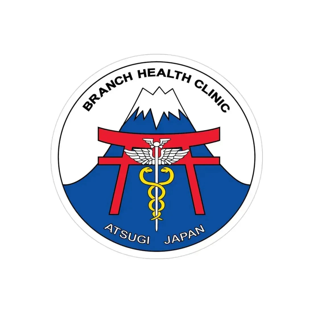 BHC Atsugi Japan (U.S. Navy) Transparent STICKER Die-Cut Vinyl Decal 3 Inch Transparent - The Sticker Space