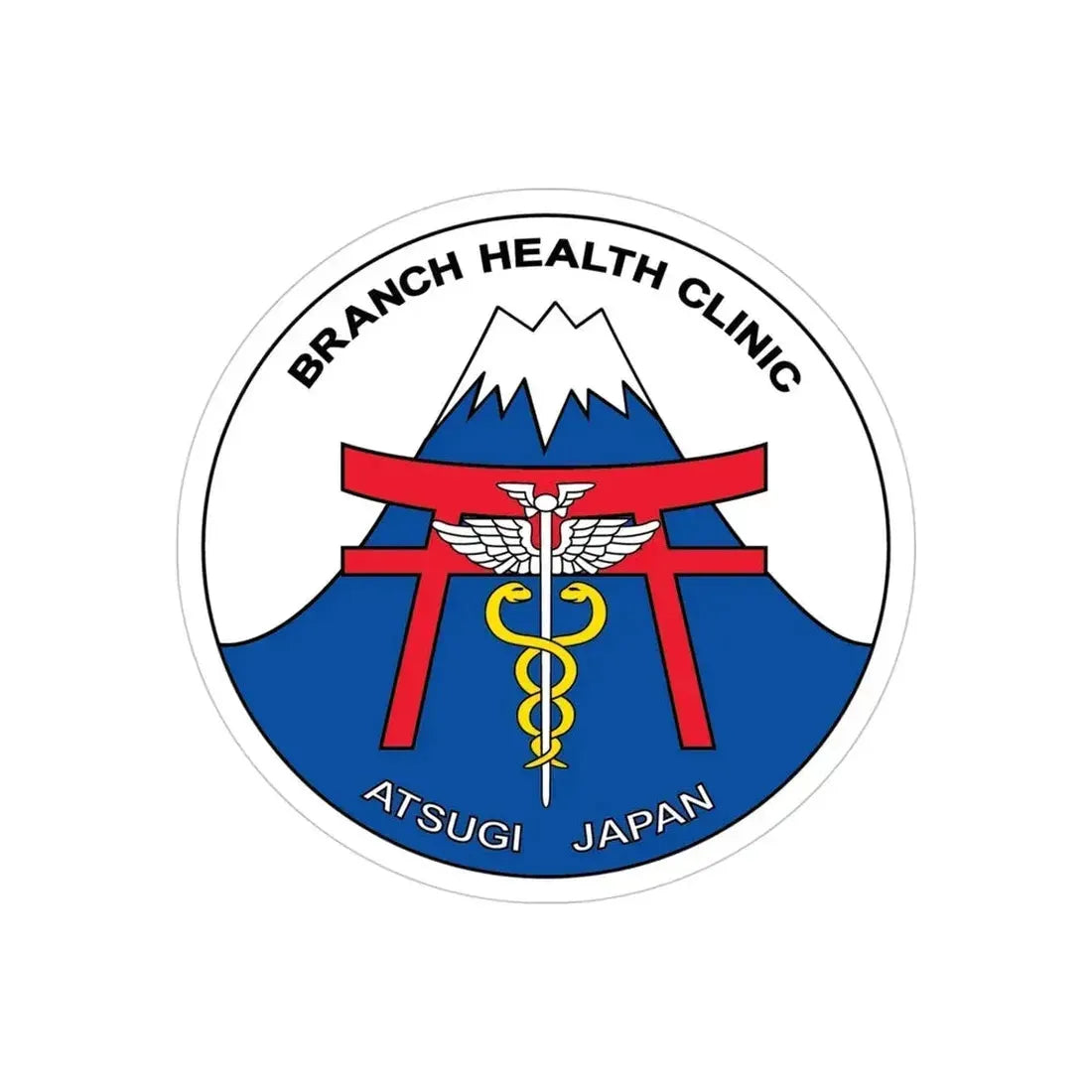 BHC Atsugi Japan (U.S. Navy) Transparent STICKER Die-Cut Vinyl Decal 4 Inch Transparent - The Sticker Space