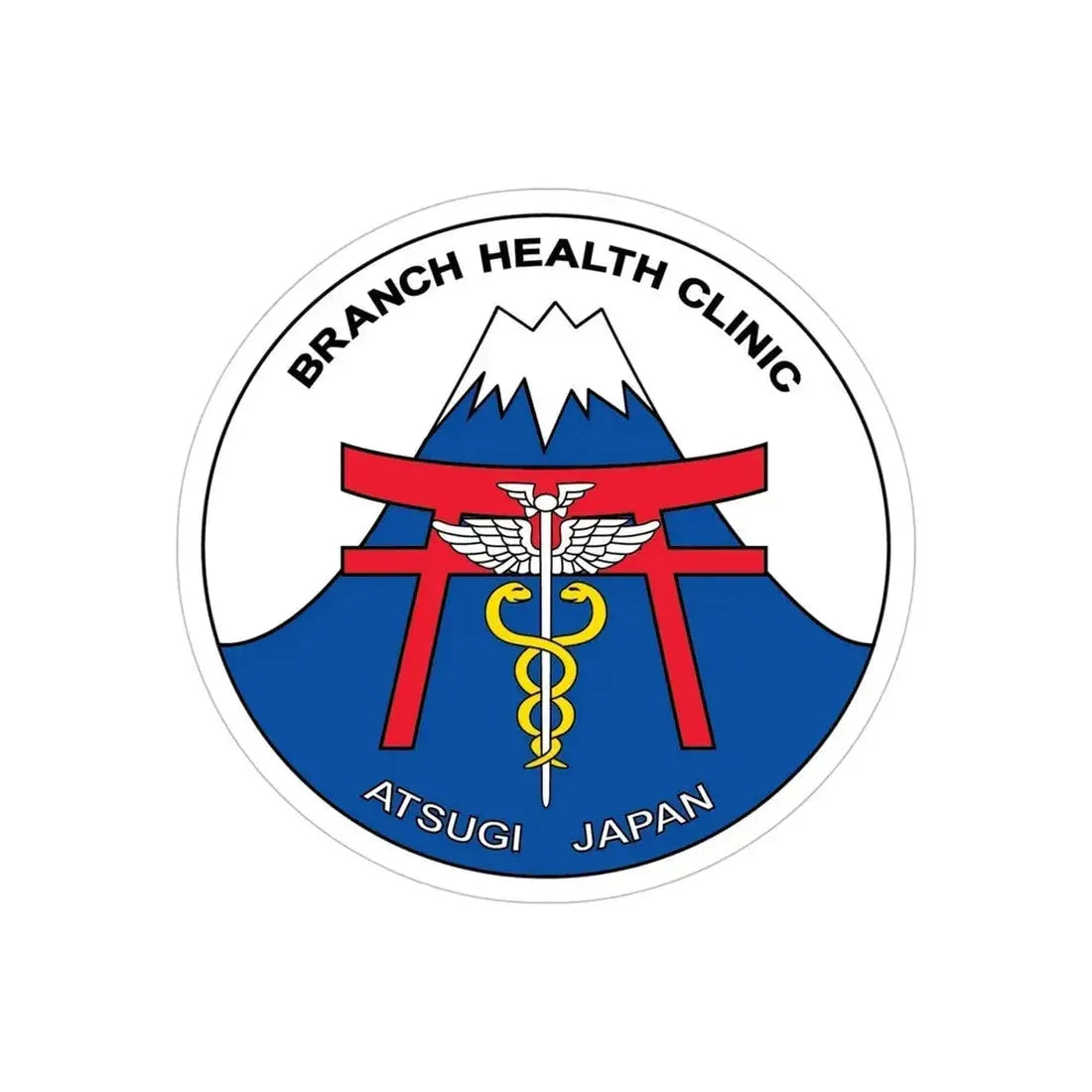 BHC Atsugi Japan (U.S. Navy) Transparent STICKER Die-Cut Vinyl Decal 5 Inch Transparent - The Sticker Space