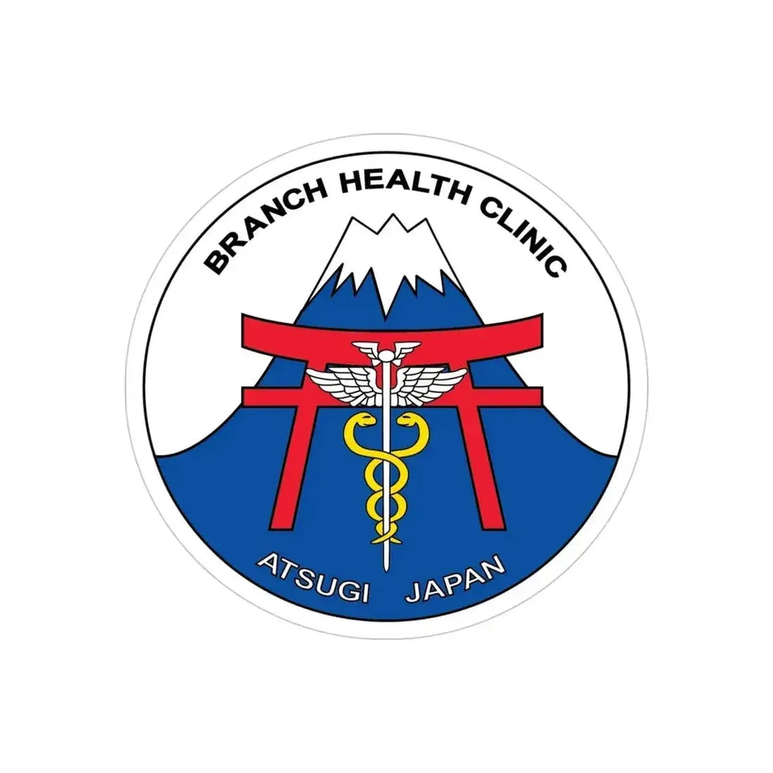 BHC Atsugi Japan (U.S. Navy) Transparent STICKER Die-Cut Vinyl Decal - The Sticker Space