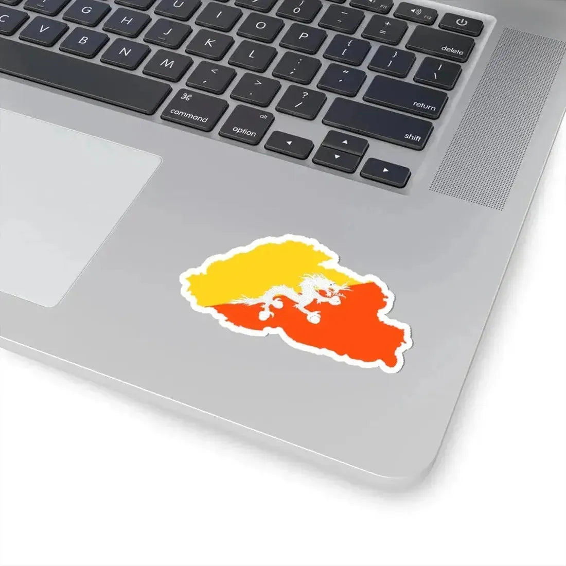Bhutan Map Flag (Bhutan) STICKER Vinyl Kiss-Cut Decal - The Sticker Space