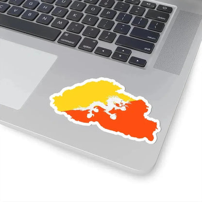 Bhutan Map Flag (Bhutan) STICKER Vinyl Kiss-Cut Decal - The Sticker Space