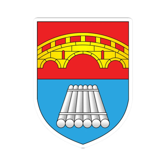 BIA Mosty COA (Belarus) (Coat of Arms) STICKER Vinyl Kiss-Cut Decal 2 Inch White - The Sticker Space