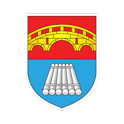 BIA Mosty COA (Belarus) (Coat of Arms) STICKER Vinyl Kiss-Cut Decal 3 Inch White - The Sticker Space