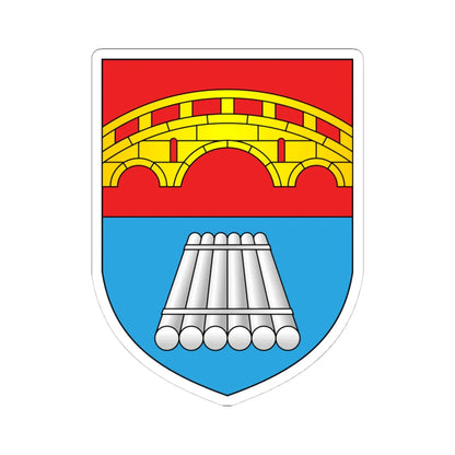 BIA Mosty COA (Belarus) (Coat of Arms) STICKER Vinyl Kiss-Cut Decal 4 Inch White - The Sticker Space