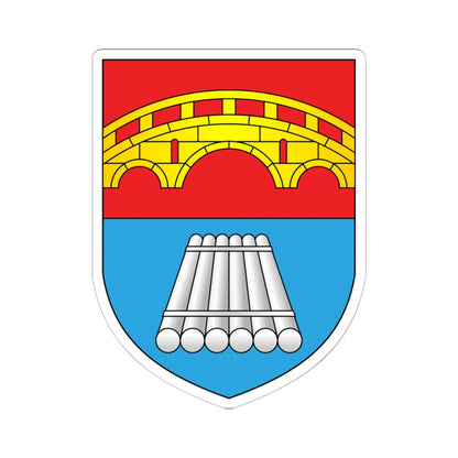 BIA Mosty COA (Belarus) (Coat of Arms) STICKER Vinyl Kiss-Cut Decal 6 Inch White - The Sticker Space