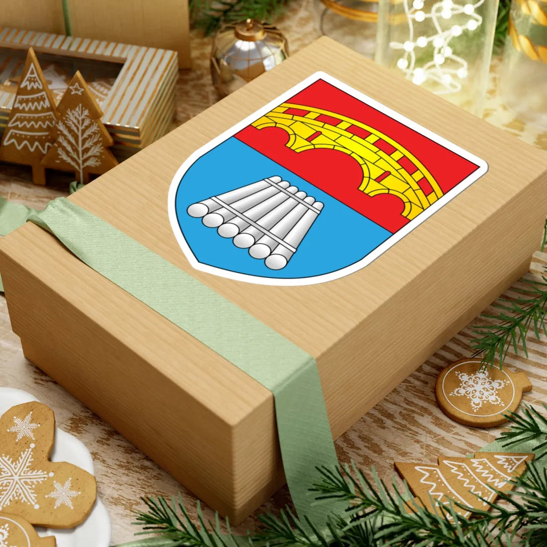 BIA Mosty COA (Belarus) (Coat of Arms) STICKER Vinyl Kiss-Cut Decal - The Sticker Space