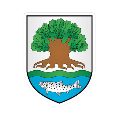 BIA Ostrowiec COA (Belarus) (Coat of Arms) STICKER Vinyl Kiss-Cut Decal 2 Inch White - The Sticker Space