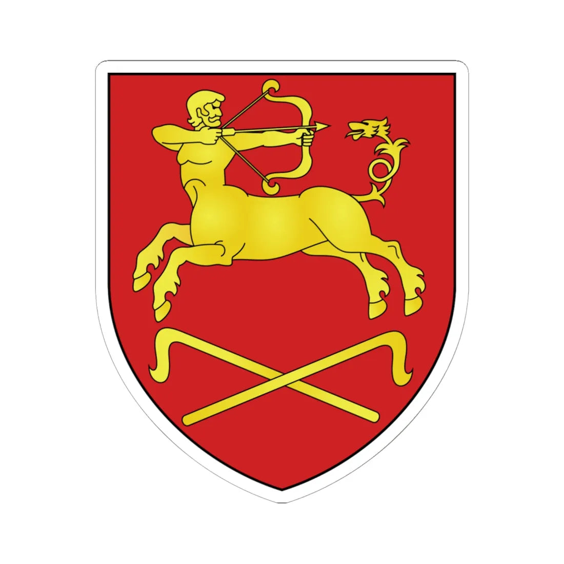 BIA Stare Drogi COA (Belarus) (Coat of Arms) STICKER Vinyl Kiss-Cut Decal 6 Inch White - The Sticker Space