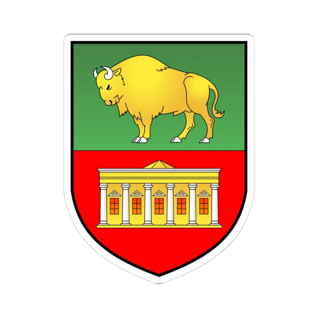 BIA Świsłocz COA (Belarus) (Coat of Arms) STICKER Vinyl Kiss-Cut Decal 4 Inch White - The Sticker Space