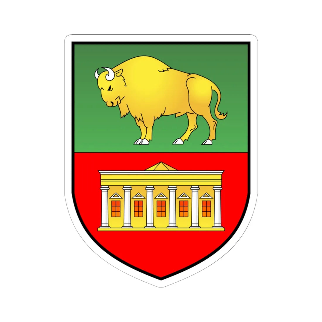 BIA Świsłocz COA (Belarus) (Coat of Arms) STICKER Vinyl Kiss-Cut Decal 6 Inch White - The Sticker Space