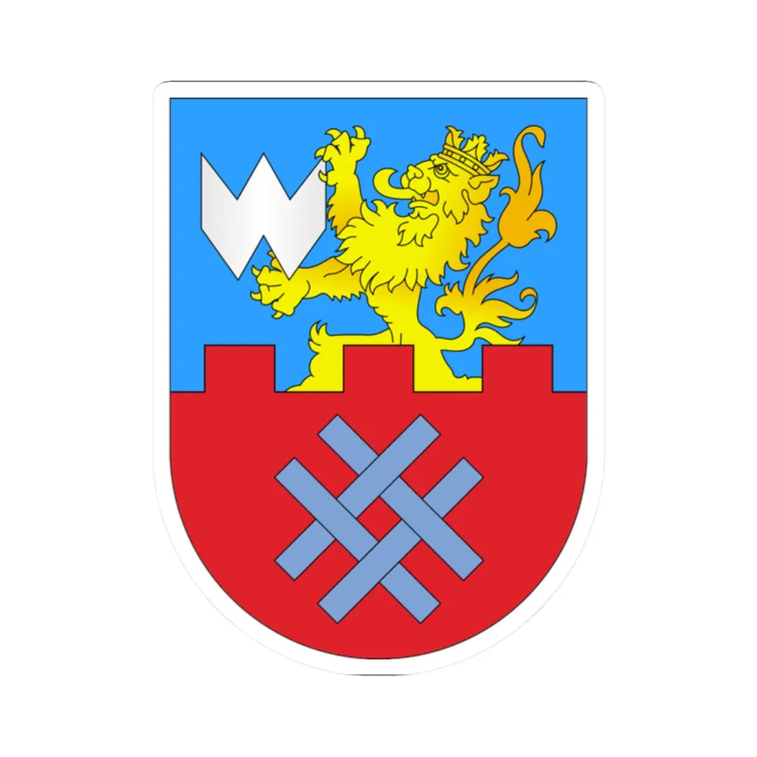 BIA Woronów COA (Belarus) (Coat of Arms) STICKER Vinyl Kiss-Cut Decal 2 Inch White - The Sticker Space