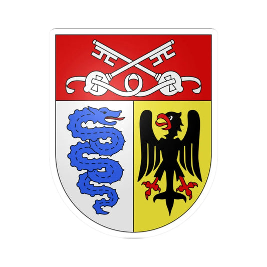 Biasca-coat of arms (Switzerland) (Coat of Arms) STICKER Vinyl Kiss-Cut Decal 2 Inch White - The Sticker Space