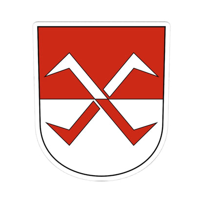 Biberist-blazon (Switzerland) (Coat of Arms) STICKER Vinyl Kiss-Cut Decal 4 Inch White - The Sticker Space