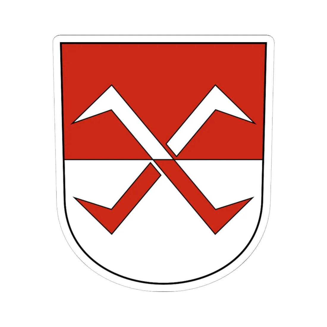 Biberist-blazon (Switzerland) (Coat of Arms) STICKER Vinyl Kiss-Cut Decal 6 Inch White - The Sticker Space