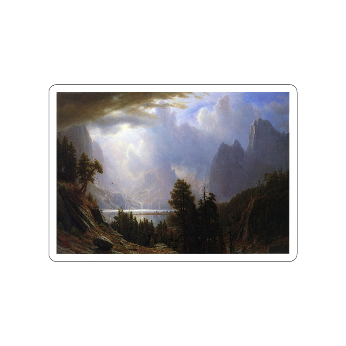 BIERSTADT, Albert - Landscape (Artwork) STICKER Vinyl Die-Cut Decal-White-The Sticker Space