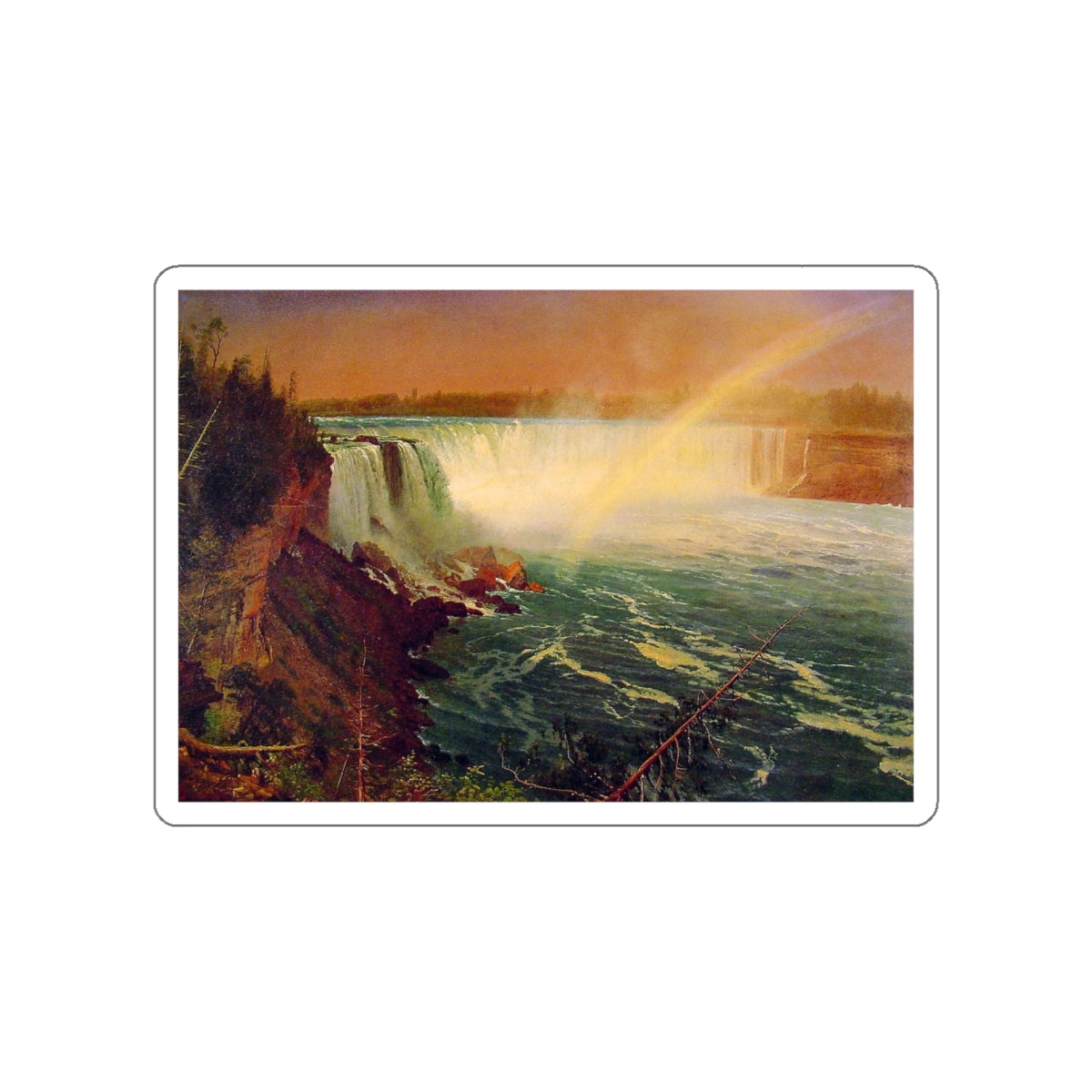 BIERSTADT, Albert - Niagra (Artwork) STICKER Vinyl Die-Cut Decal-White-The Sticker Space