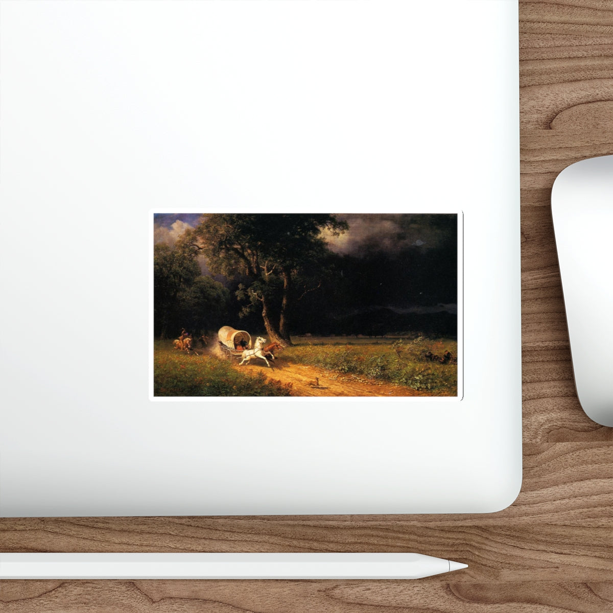 BIERSTADT, Albert - The Ambush (Artwork) STICKER Vinyl Die-Cut Decal-The Sticker Space